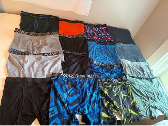 16 Pairs Boys XL Boxer Briefs Bundle - Mostly Hanes - Brand New