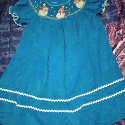Snowman (Christmas) Smock Dress Size 18mos.