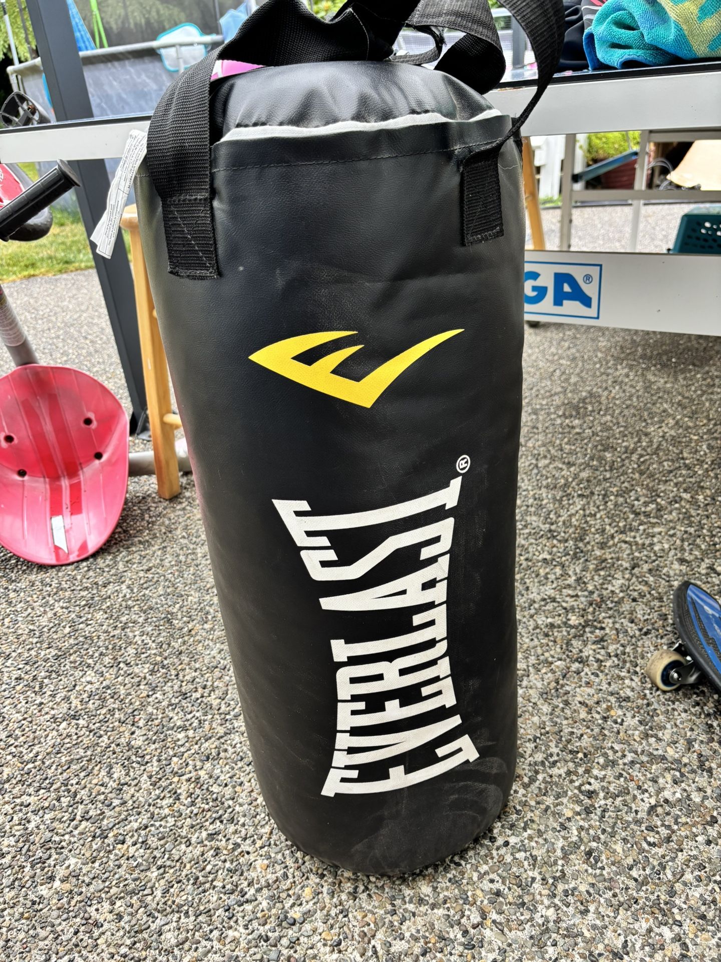 Punching Bag and Youth Sized Gloves