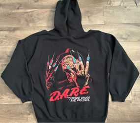 Freddy Krueger hoodie zip up sweater Horror Movie XXL A nightmare on elm street