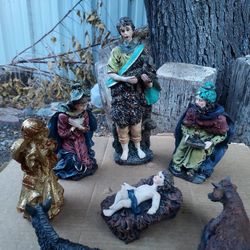 7 PC Ceramic Nativity Set