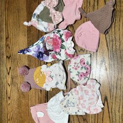 Baby Girl Hats Bundle 1 - 16 sized from 0m-6m