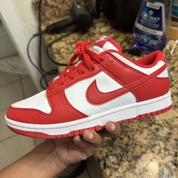 Red Low Dunks 