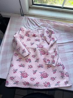 Baby Girl Quilted Floral Long Sleeve Dress
