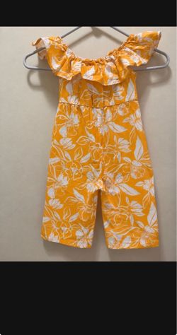 Girls Floral Ruffle Jumpsuit