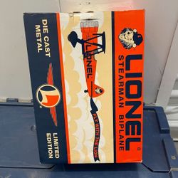 Lionel Stearman Die Cast Biplane  New In Box
