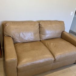 Real Leather Love Sofa $400