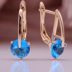 585 Rose Gold RHOUNG ZIRCON Earrings