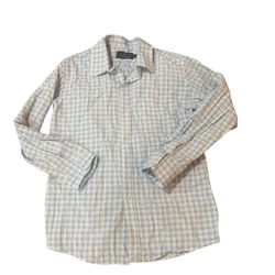Vittorino Sz 12 Boys Button Up Shirt White Plaid