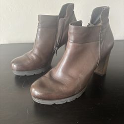 paul green brown ankle boots size 8