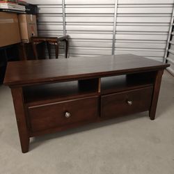 Rich Brown TV Stand With Storage Drawers