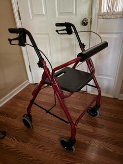 Nova GETGO Rolling Red Walker with "Feather Touch" Braking