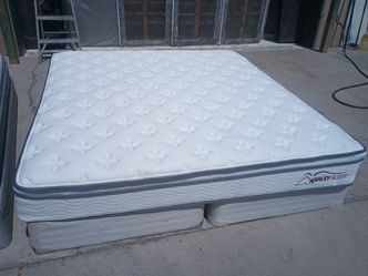Ashley king pillowtop mattress and box spring