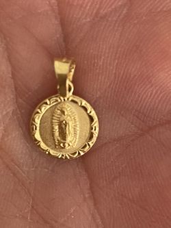 Gold Filled 14k Virgen De Guadalupe Pendant