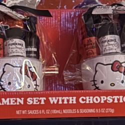 Hello Kitty Ramen Set With Chopsticks 