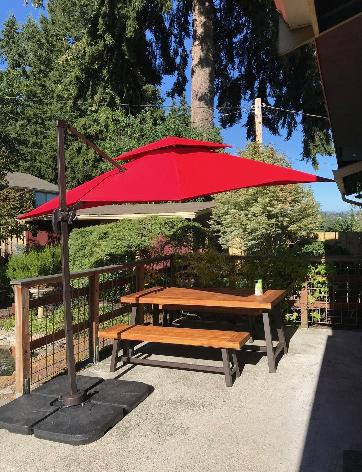 Table Chair And Umbrella Set
