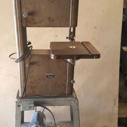Powr-Kraft Unexcelled 14" Vertical Band Saw Single Speed With Original Metal Stand Bandsaw