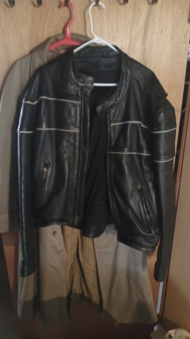 Heavy Leather Motorcycle Jacket