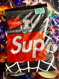 Supreme Hanes Spider-Man Tagless Tees 2 Pack size XL Black