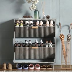 Shoe Storage Cabinet (Gray Color)