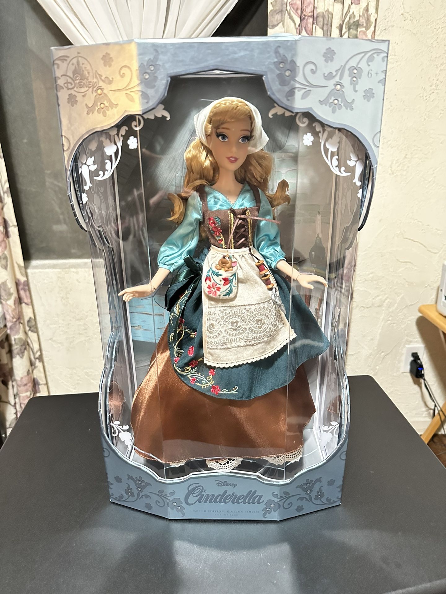 Disney Store Cinderella Rags Doll 70th Anniversary 17” Limited 