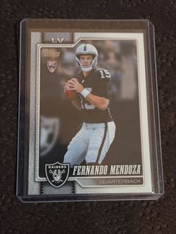 2026 Topps Flagship #301 Fernando Mendoza RC 1ST Rookie Card Las Vegas Raiders