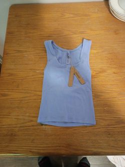 Skims blue violet cotton rib tank