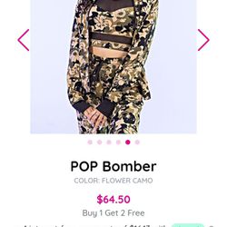 Pop Fit Bomber Women Jacket Brand New Tag On