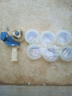 Tape Gun and 6 Tape Rolls