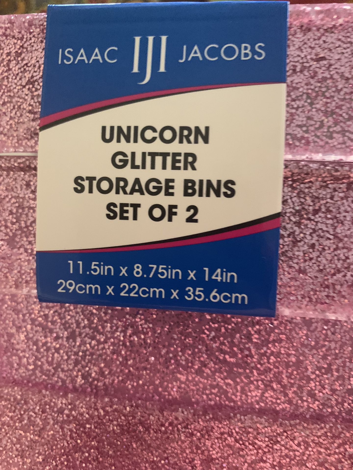 Isaac Jacobs Glitter Beauty Accessories Pink Glitter Storage