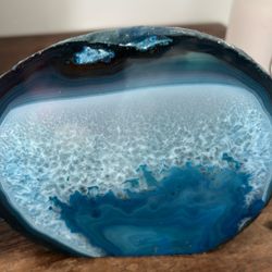 Beautiful Blue Real Quartz Crystal Stone - Decor Piece 