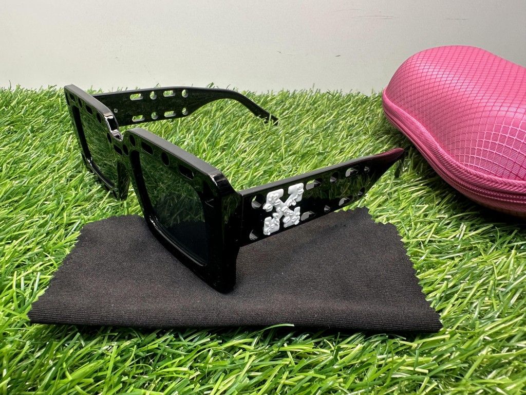 OFF WHITE SQUARE FRAME DESIGN CATWALK EUROPE DESIGNER BRAND EYEWEAR SHADES BLACK NEW MEN WOMEN A5