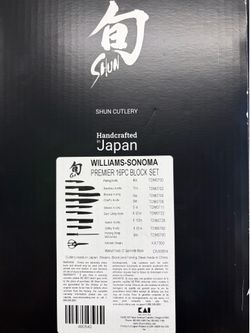 Shun 22 piece knife block that brand new in the box msrp $2200