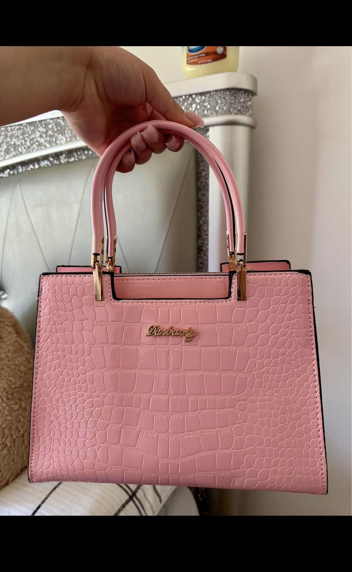 KINGSS Crocodile Print Tote Bag Large Capacity Solid Color Shoulder Bag Perfect Handbag For Everyday