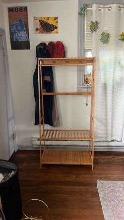 Bamboo clothing rack