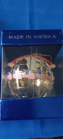 Wallace Silversmith Ornament God Bless American 
