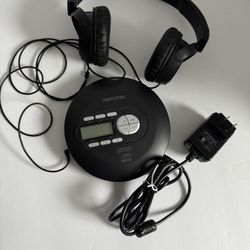 Memorex Portable CD Player + Sony Folding Headphones