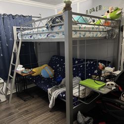 Bunk Gray Full/Futon Loft Bed