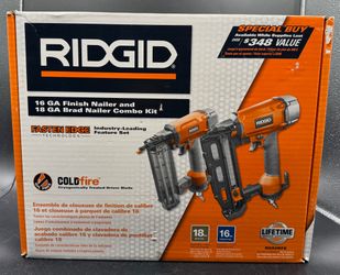 Ridgid R692BBN Two Pack 18-Gauge 2-1/8 in. Pnuematic Brad Nailers Open Box New