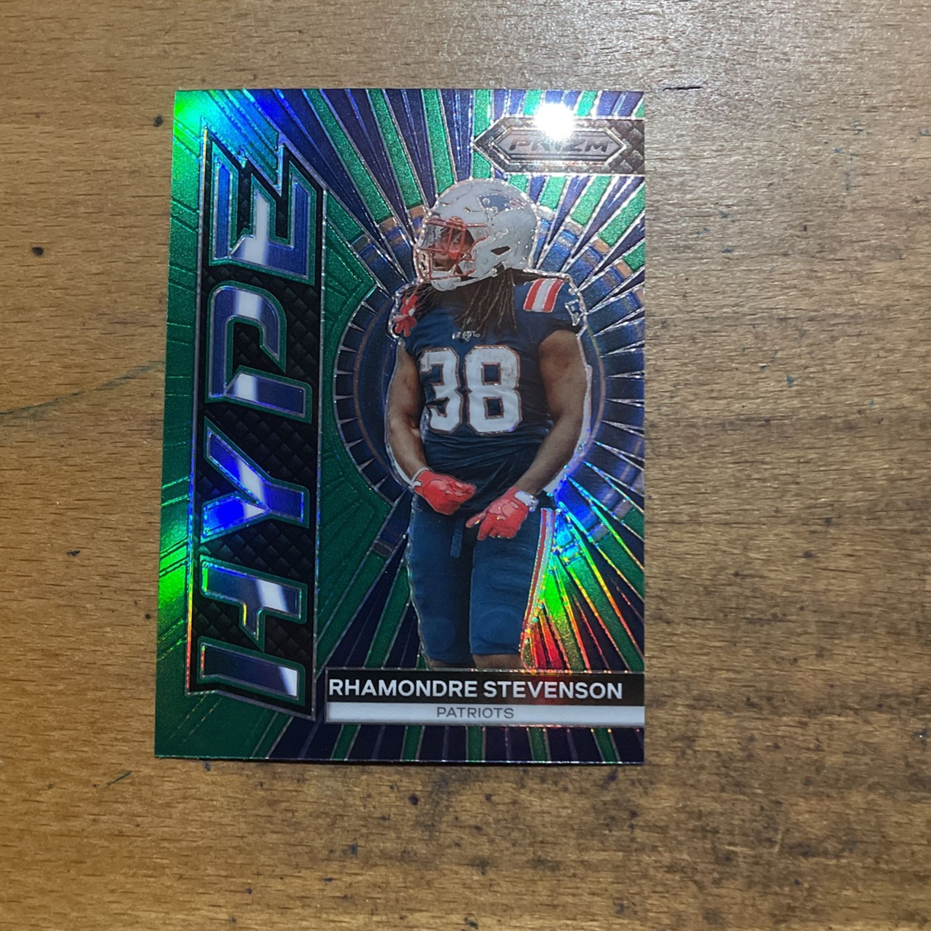 2023 PRIZM RHAMONDRE STEVENSON GREEN HYPE CARD