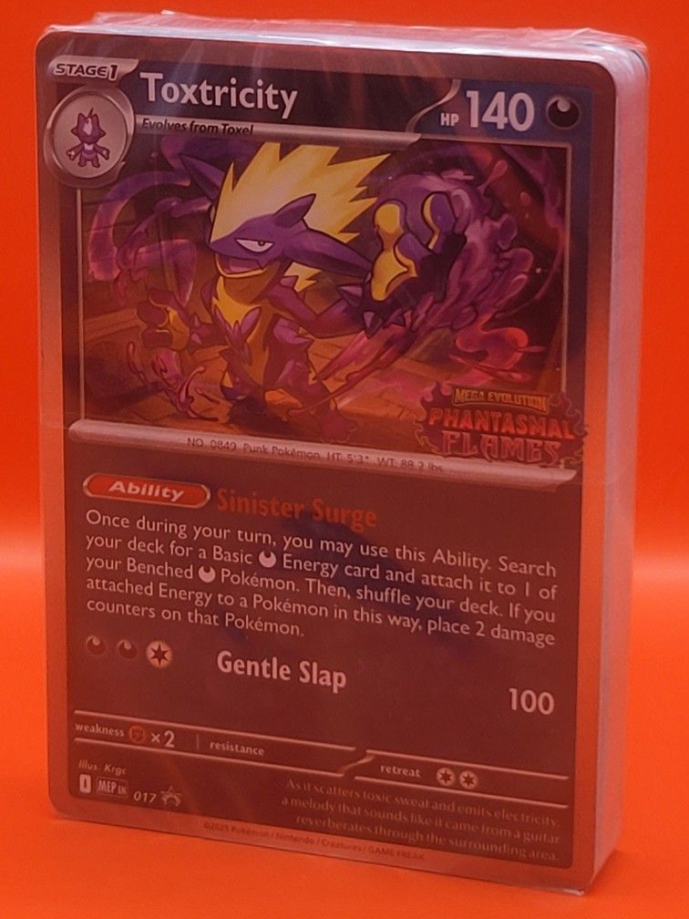 Phantasmal Flames Build and Battle Promo ENGLISH Sealed Promo Brick, Toxtricity (Prerelease) - ME: Mega Evolution Promo (MEP) [Stamped]