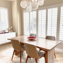 Custom Dining Table Farmhouse Country French Modern Rustic Solid Wood Set Restoration Hardware Insp Bench Hand Built Round Oval Counter Breakfast  