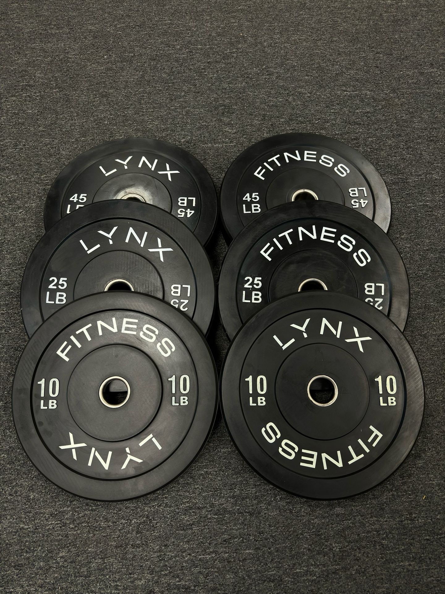 Bumper Plate Set 45/25/10🔹LYNX Fitness🔹Home Gym Weights