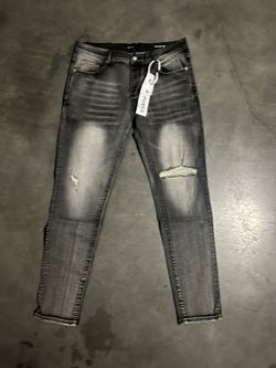 Grey Purple Jeans
