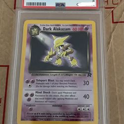 Dark Alakazam Holo 2000 Pokemon Team Rocket #1 PSA 8 NM-MT Vintage