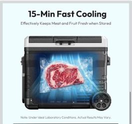 EUHOMY 53QT 12 Volt Refrigerator, -4℉~ 68℉ Portable Freezer, for Car No Ice Needed, 12V&100-240V