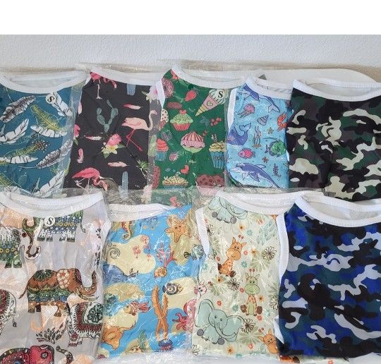 9 PCS DOG PUPPY CAT PET VEST CLOTHES CAMOBUNDLE LOT BOY SETS