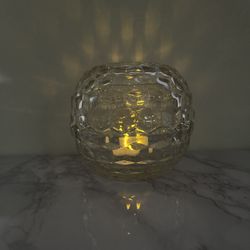 Vintage Clear Fairy Lamp Candle Holder 