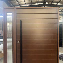 🚪 Modern Wood Finish Composite Door – Sleek & Luxury Design