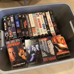 Huge Lot of 60+ VHS Movies – Action, Horror, Comedy, Disney Classics & More!
